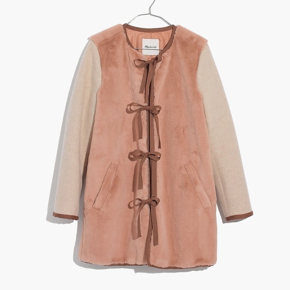 💋Madewell Colorblock faux mint jacket. Size S - Picture 3 of 9